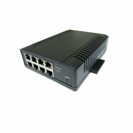 TYCON SYSTEMS PoE Switch, 44-57VIn, 8xPort, 802.3at PoE TP-SW8-D